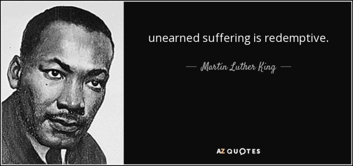 Unearned suffering is redemptive meaning