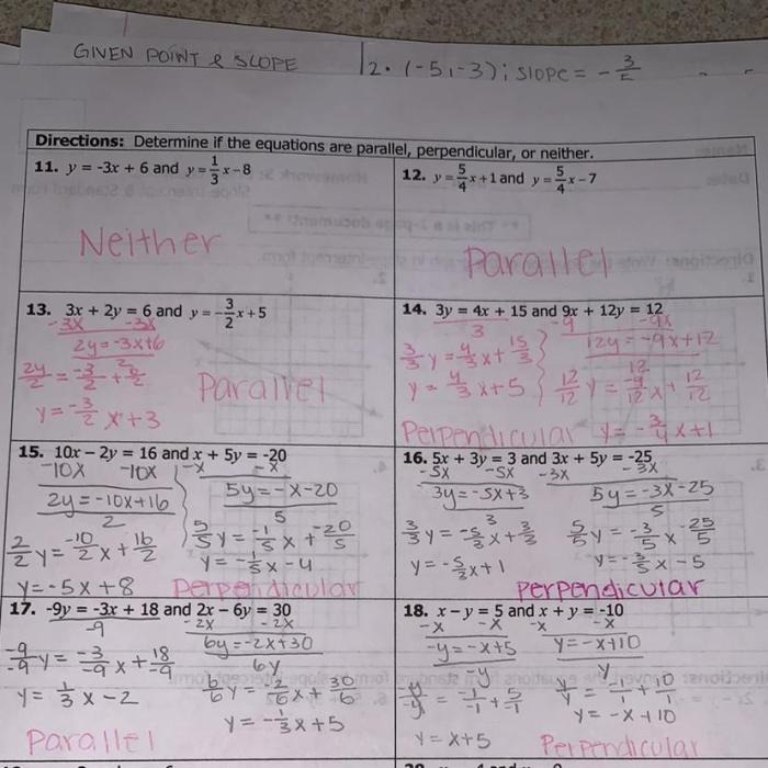 Unit 4 linear equations homework 1 slope answer key