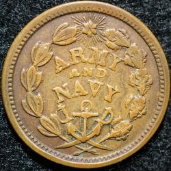 Federal preserved union must shall navy army numismax 1863 token civil war