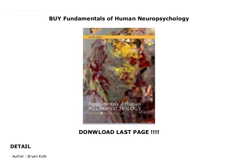 Fundamentals of human neuropsychology 8th edition